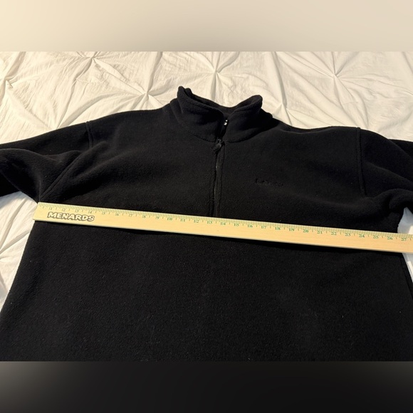 Vintage Mens XL Gander Mountain 1/4 Zip Black Fleece Pullover Sweatshirt Jacket - Picture 7 of 16